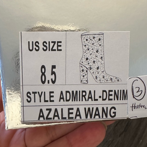 Azalea Wang Admiral denim boots - 8.5 - Picture 12 of 12